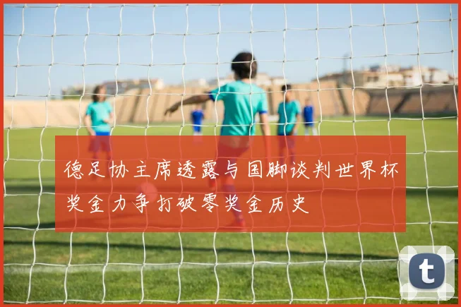 德足协主席透露与国脚谈判世界杯奖金力争打破零奖金历史
